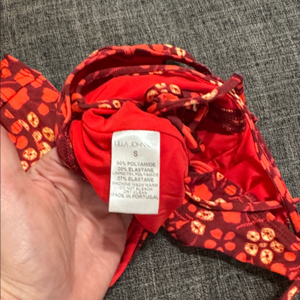 Ulla Johnson Positano One-Piece Swimsuit | Coral Print | Size S - Picture 7 of 7